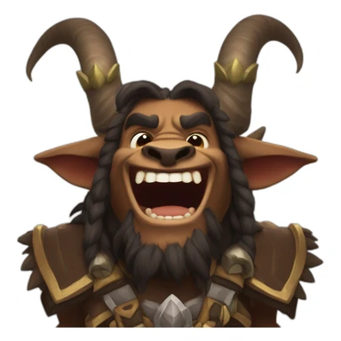 warcraft tauren laugh sticker