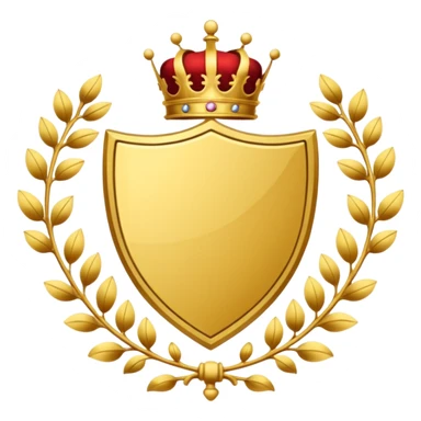 Gold royal Crest sticker