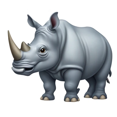 rhinoceros with fish in its mouth sticker