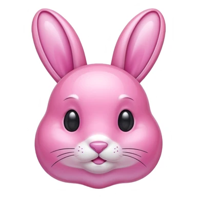 crystal bunny pink sticker