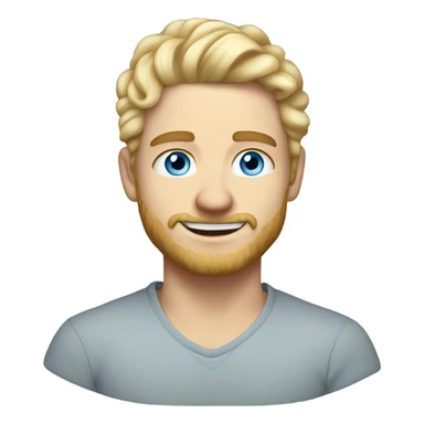 full body light curl blonde 30yo man blue eyed pale skin sticker