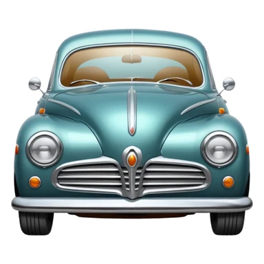 Illustrate a classic vintage car with chrome details & round headlights. sticker