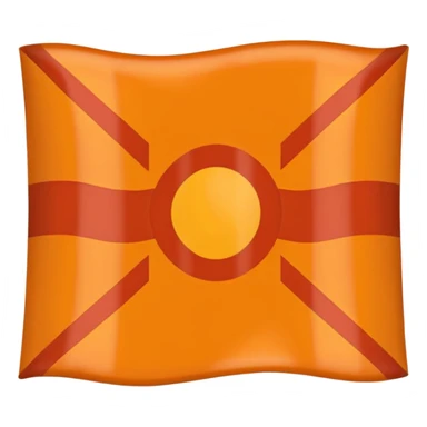 Native American Cherokee flag orange sticker