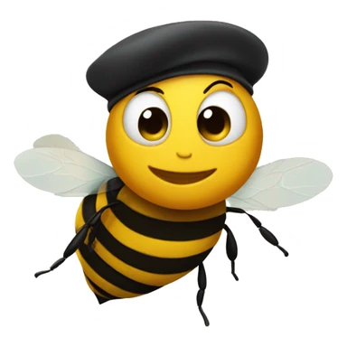 Bee with a beret sticker