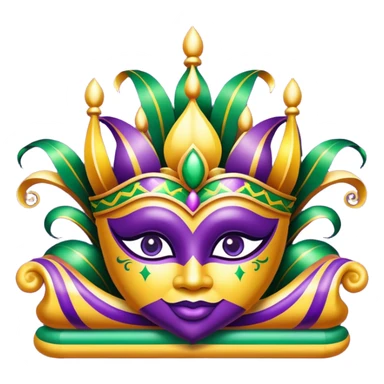 Mardi Gras parade float with decorations sticker