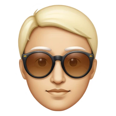 Lune en lunette de soleil sticker