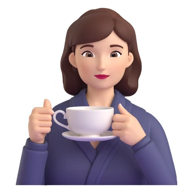 Elegant British woman with perfect hand posture holding teacup, focus on accurate hand anatomy sticker
