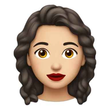 Marta Castrillo con labios rojos sticker