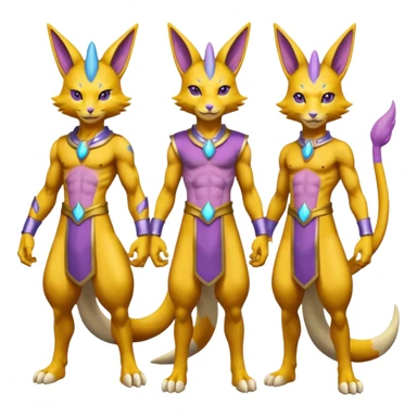 Beerus-Zeraora-Renamon full body  sticker