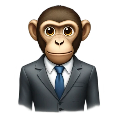 monkey in suit sticker