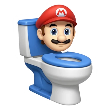 Skibidi toilet mario  sticker