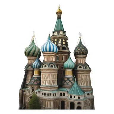 st basils cathedral with guy fawkes mask in front sticker