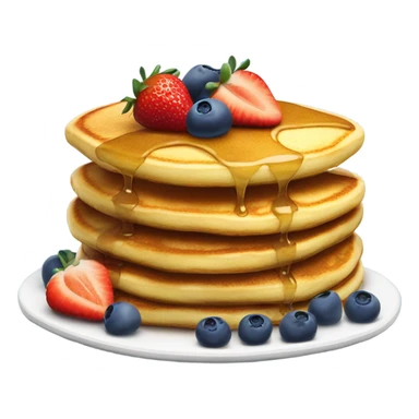 pancake with strawberries and blueberries sticker