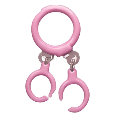 pastel pink handcuffs fuzzy sticker