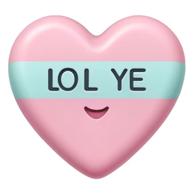 candy heart lol bye sticker