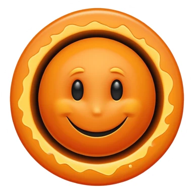 make a blackhole, accretion disk and all, with an orange smiley face sticker