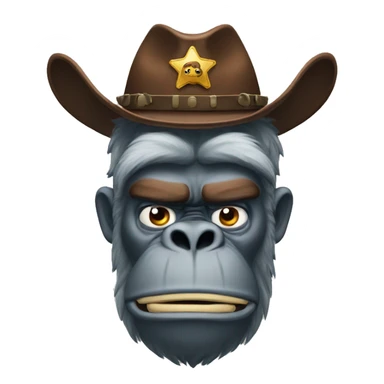 sheriff orangutan angry sticker