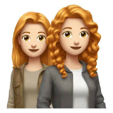 3 girls ginger brunette blonde sticker