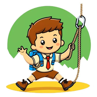 Scouts camp daytime playground sticker