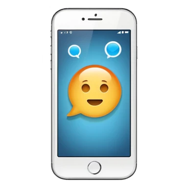 smartphone with a notification bubble sticker