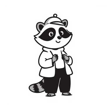 Raccoon sticker