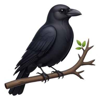 eine kleiner schwarzer rabe  sticker