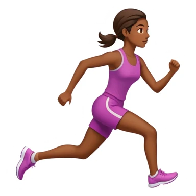 Novia morena corriendo de perfil sticker