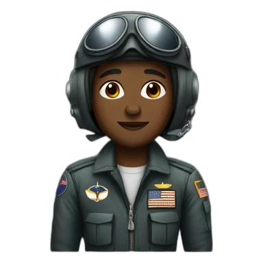 black fighter pilot sticker