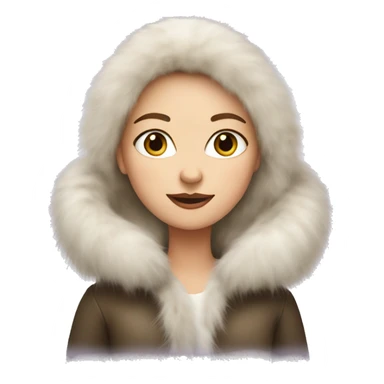 White girl in a fur-coat  sticker