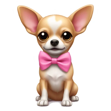 chihuahua with pink bow sticker