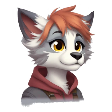Shy edgy anthro furry by Falvie, LiLaiRa, griffsnuff, AngieWolf sticker