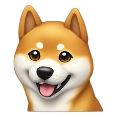 shiba inu smile sticker