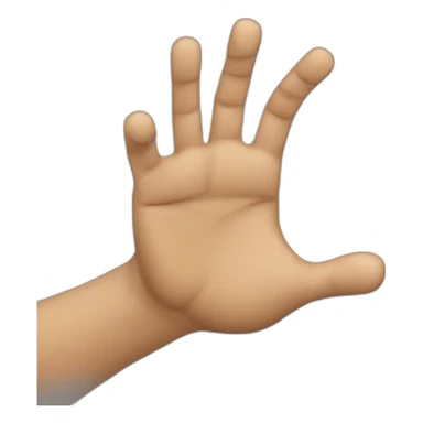 hand pushing something down sticker