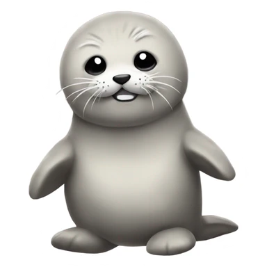 seal plushie full body fluffy sticker