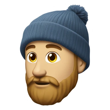 Man walking on concrete with light brown beard and beanie  sticker