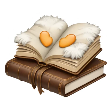 Open book atop a folded fur blanket sticker