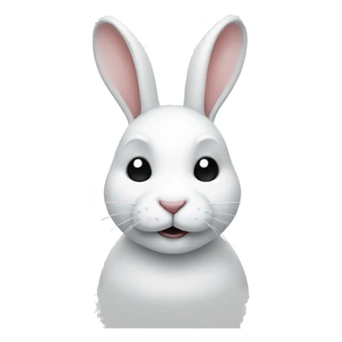 White Rabbit with one black eye  sticker