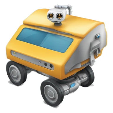 Robot éducatif thymio qui tire une caravane sticker