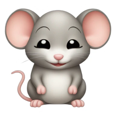 sleepy baby mouse sticker