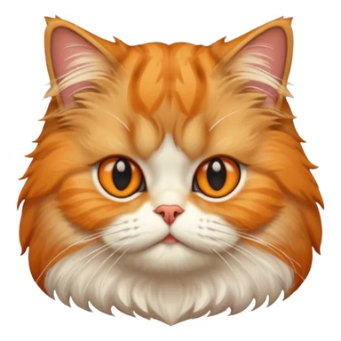 Tabby Persian cat head sticker