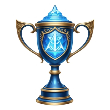 Harry Potter Triwizard Cup trophy blue glowing magical sticker