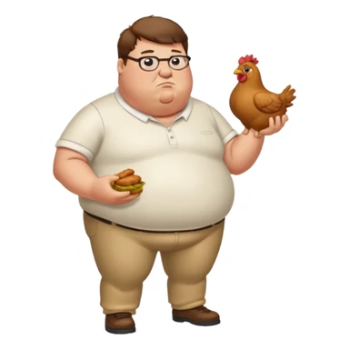 can you do  Peter Griffin stand and eat chicken thighs sticker