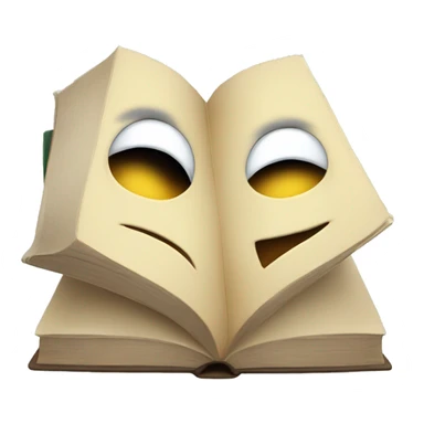 a book with arms smiling sticker