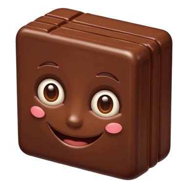 single charactarized personified chocolate sweet treat  sticker