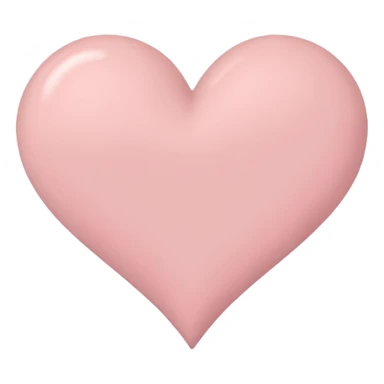 A minimalist pastel illustration of a heart. Soft pastel colors — dusty pink sticker