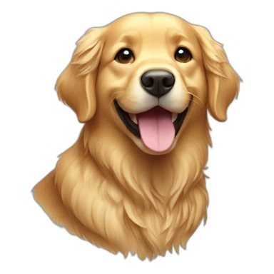 happy golden retriever sticker