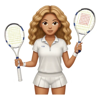 Beyonce as a tennis player sticker