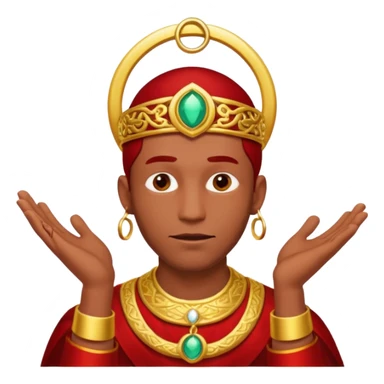 Red man with ring above head  sticker