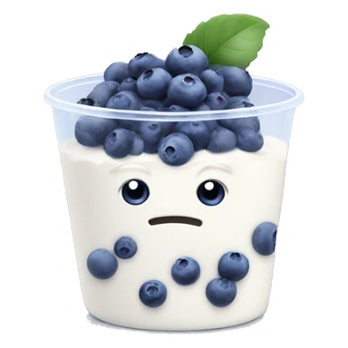 Yoghurt with blueberries sticker