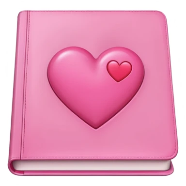 pink book with pink heart sticker